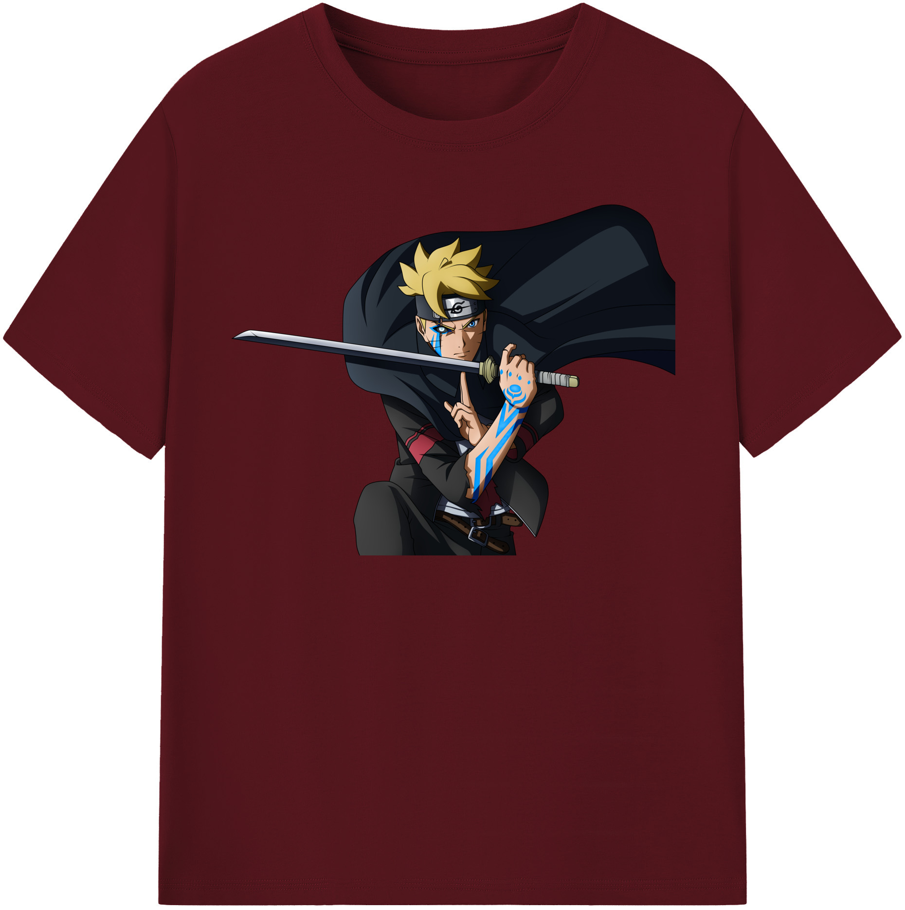 （画像用） NARUTO -ナルト- うずまき ボルト Uzumaki Boruto 綿100％半袖Tシャツ（フロントプリント）